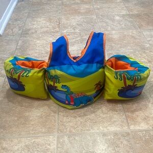 Kids Life Jacket Swim Vest, Dinosaur, 33-55 lbs